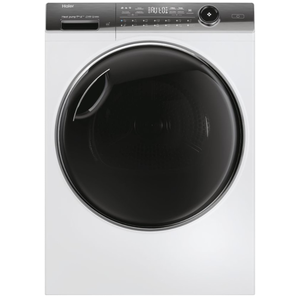 Uscator de rufe HAIER HD90-A3Q979U1, Pompa de caldura, Wi-Fi, 9 kg, 15 programe, Clasa A+++, alb