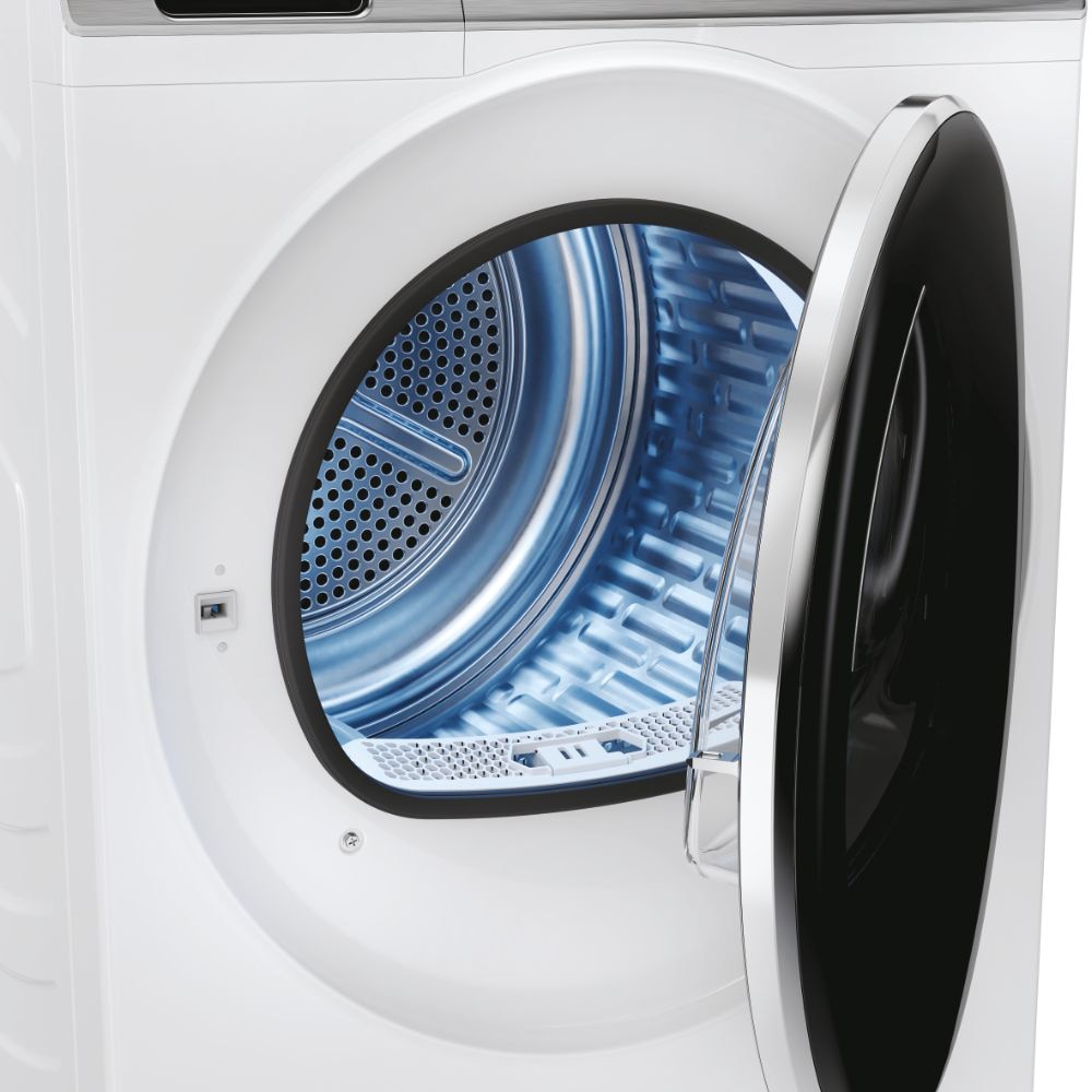 Uscator de rufe HAIER HD90-A3Q979U1, Pompa de caldura, Wi-Fi, 9 kg, 15 programe, Clasa A+++, alb
