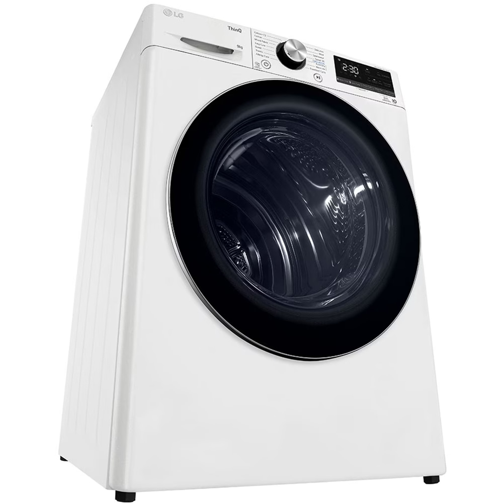 Uscator de rufe LG RH90V9AV2N, SmartThinQ, Condensare si pompa de caldura, 9Kg, 15 programe, Clasa A+++, alb