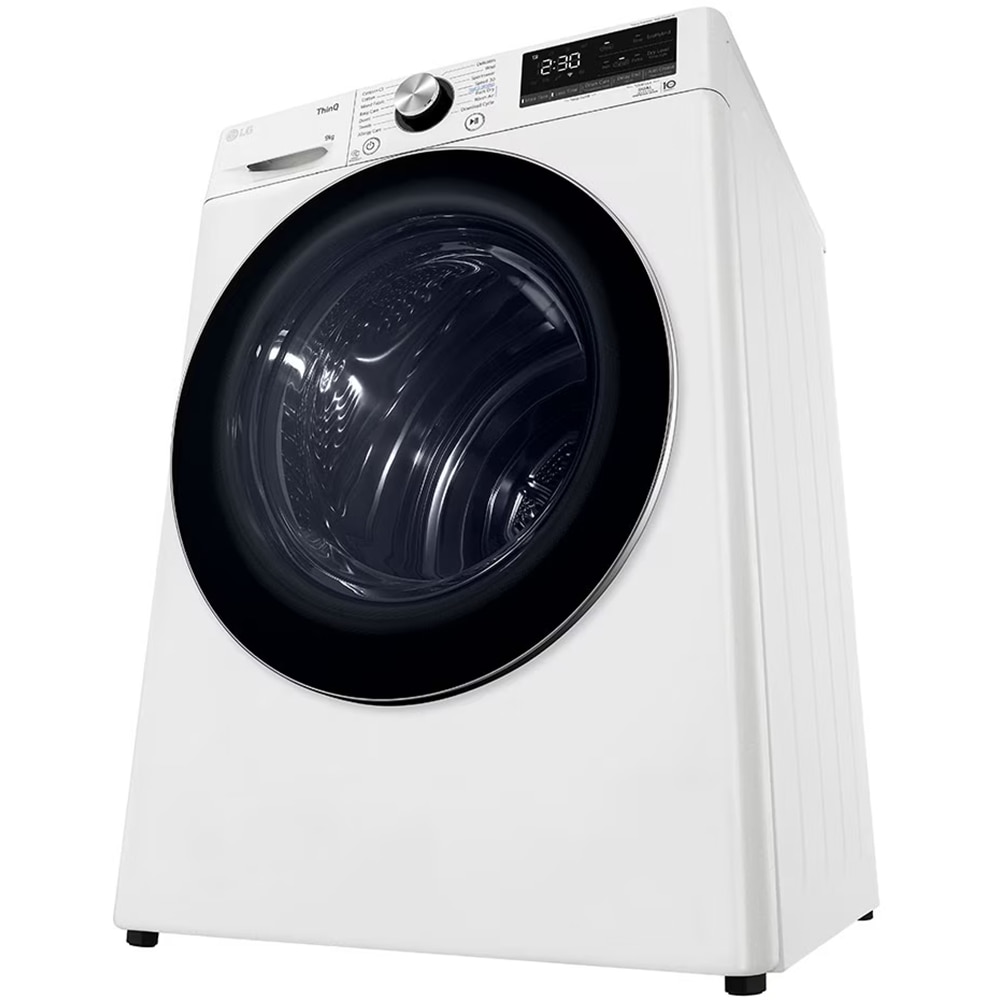 Uscator de rufe LG RH90V9AV2N, SmartThinQ, Condensare si pompa de caldura, 9Kg, 15 programe, Clasa A+++, alb