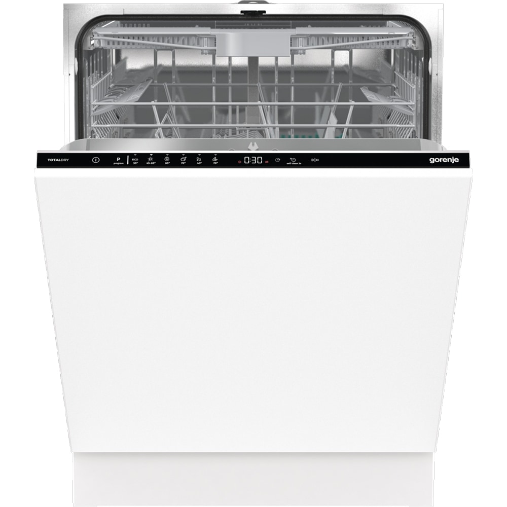 Masina de spalat vase incorporabila GORENJE GV16D, 16 seturi, 6 programe, 60 cm, Clasa D, panou comanda negru