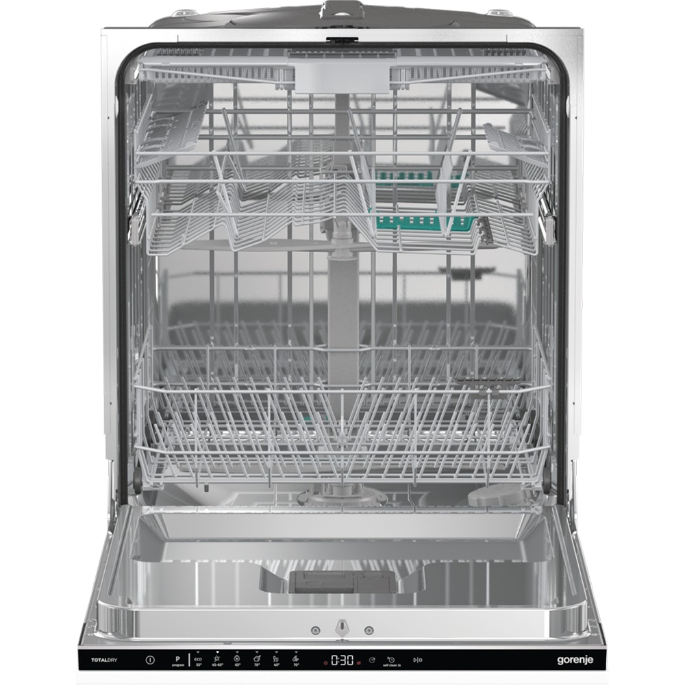 Masina de spalat vase incorporabila GORENJE GV16D, 16 seturi, 6 programe, 60 cm, Clasa D, panou comanda negru