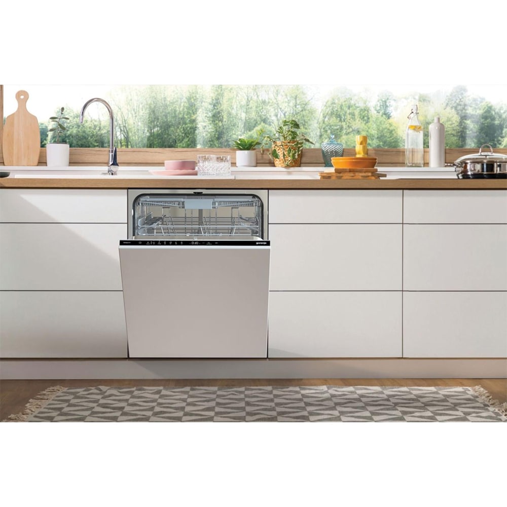Masina de spalat vase incorporabila GORENJE GV16D, 16 seturi, 6 programe, 60 cm, Clasa D, panou comanda negru