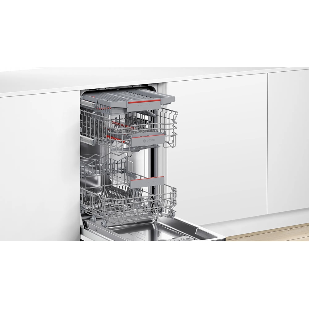 Masina de spalat vase incorporabila BOSCH SPV4EMX62E, 10 seturi, 6 programe, 45 cm, Clasa D, panou comanda inox