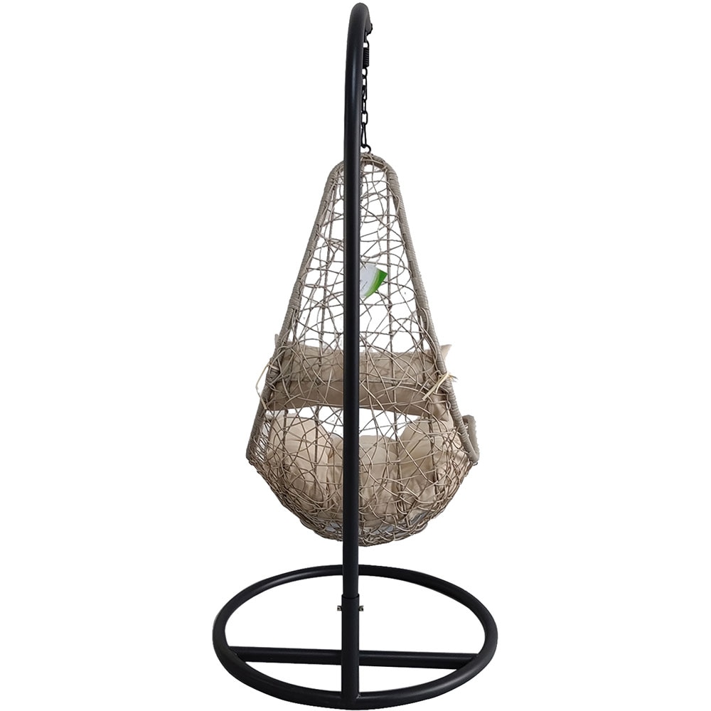 Leagan gradina Cozzy, 95 x 95 x 195 cm, negru-crem