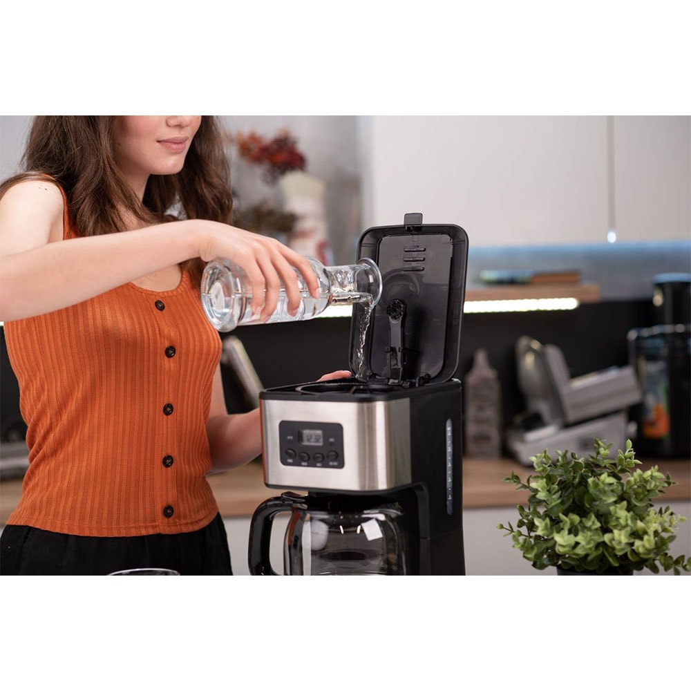 Cafetiera MYRIA MY4118, 1.5l, 900W, 12 cesti, negru-argintiu