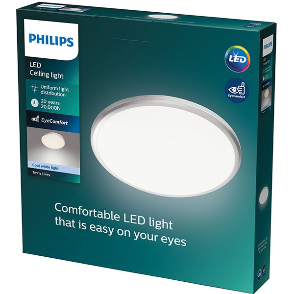 Plafoniera LED PHILIPS myLiving Twirly 8718696129579, 17W, 1900lm, lumina rece, alb