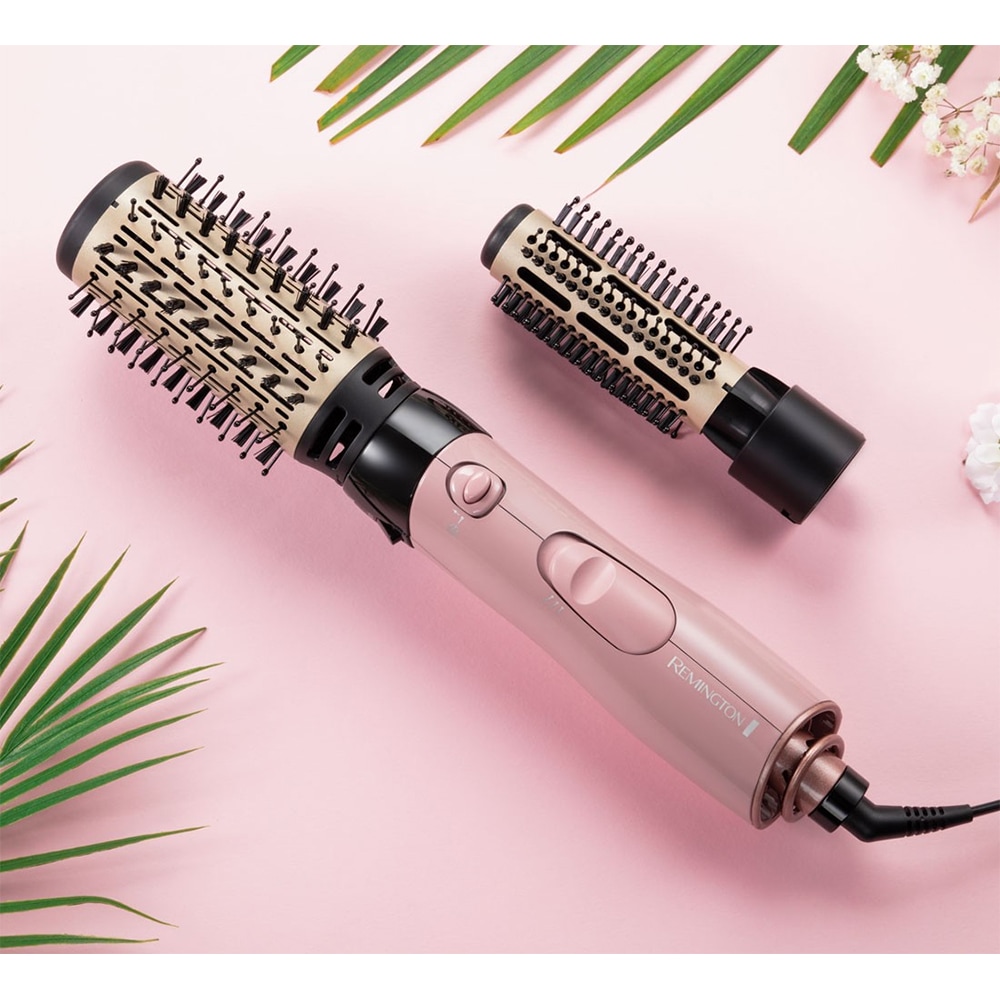 Perie cu aer cald REMINGTON Coconut Smooth AS5901, 1000W, 2 viteze, 2 trepte temperatura, Invelis Ceramic, roz