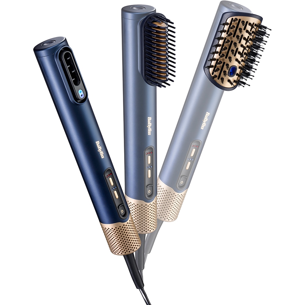 Perie cu aer cald BABYLISS Air Wand AS6550E 3in1, 1600W, 4 trepte temperatura, albastru inchis