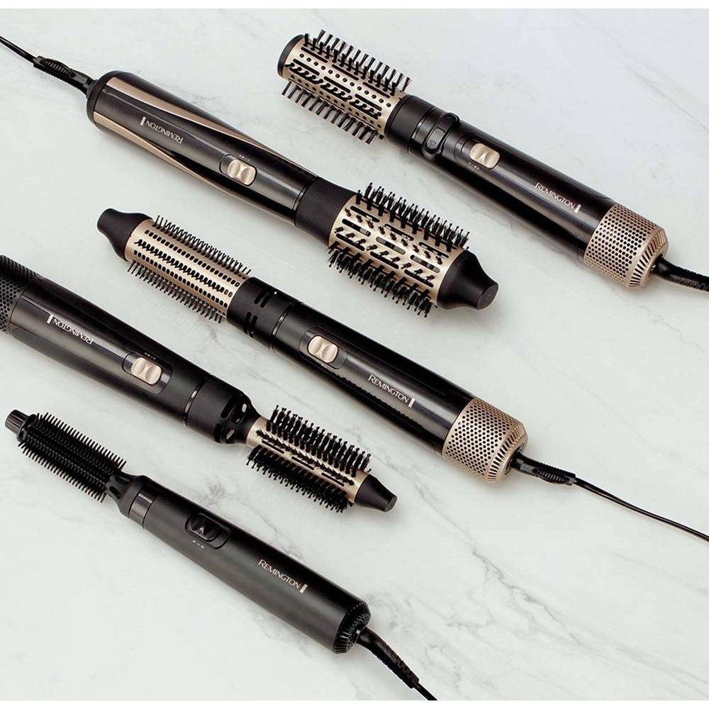 Perie rotativa REMINGTON Blow Dry & Style AS7580, 1000W, 2 viteze, 2 trepte temperatura, Invelis Ceramic, negru