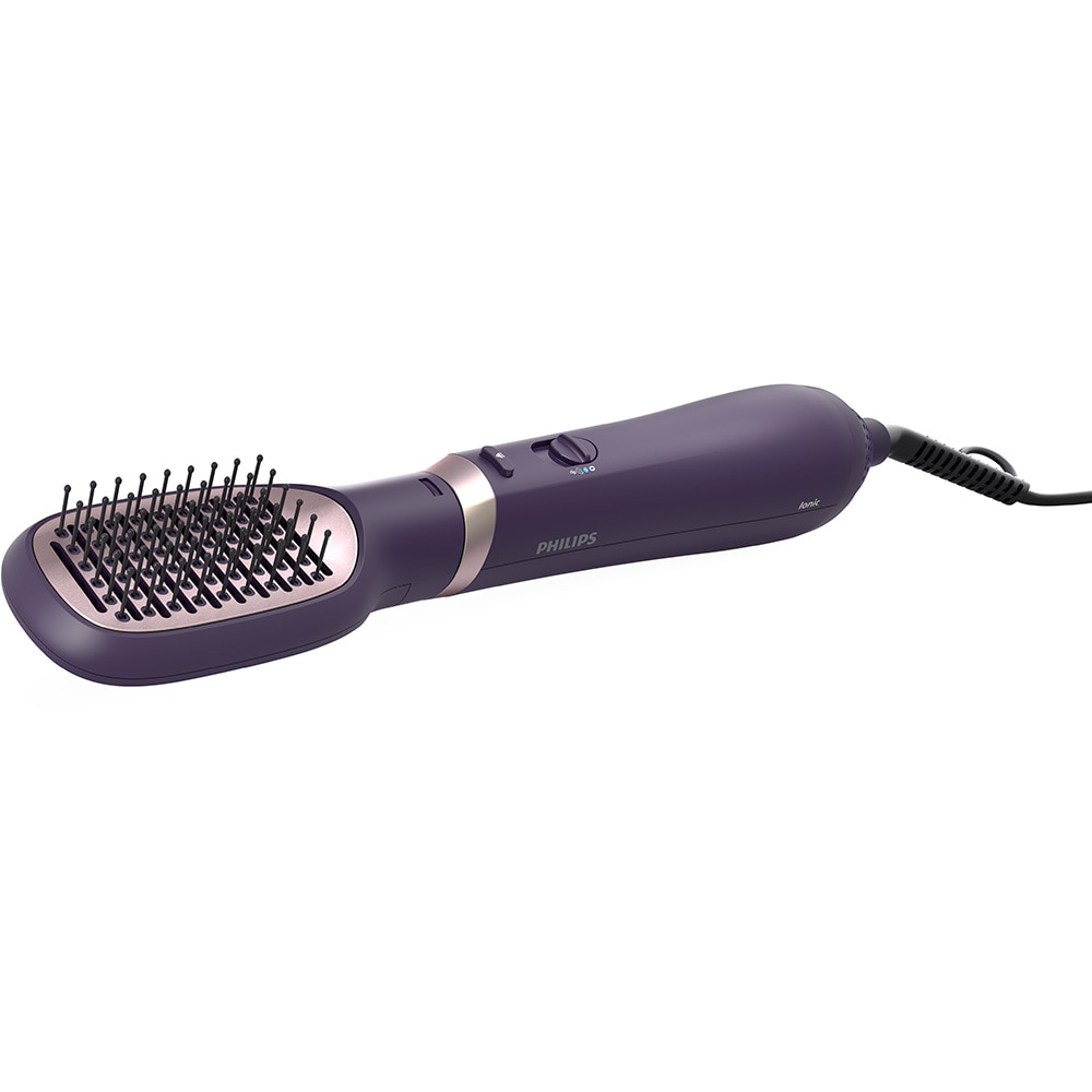 Perie cu aer cald PHILIPS Essential BHA313/00, 800W, 2 viteze, 3 trepte temperatura, Invelis Ceramic, mov