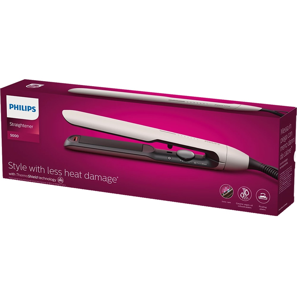 Placa de indreptat parul PHILIPS BHS515/00, 230 grade, invelis ceramic, alb
