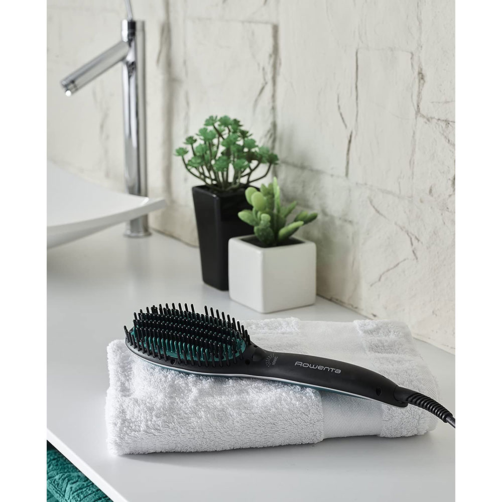 Perie termica ROWENTA Power Straight CF5820F0, 3 trepte temperatura, negru