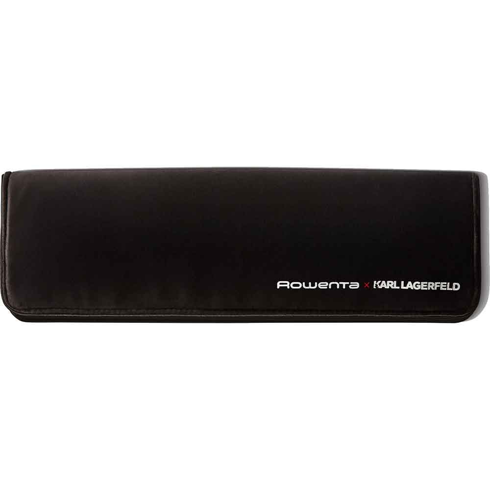 Perie rotativa ROWENTA X Karl Lagerfeld CF634LF0, 800W, 3 viteze, 2 trepte temperatura, Invelis Keratina, negru-rosu