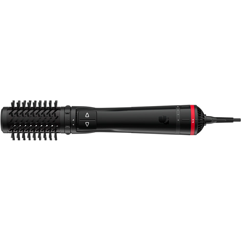 Perie rotativa ROWENTA X Karl Lagerfeld CF952LF0, 1000W, 2 viteze, 2 trepte temperatura, Invelis Keratina, negru-rosu