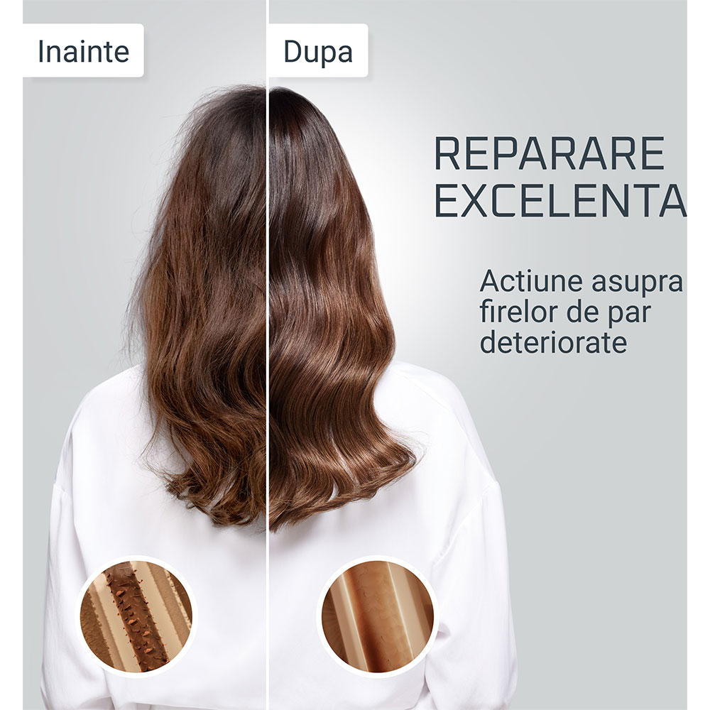 Perie reparatoare ROWENTA Hair Therapist CF9940F0, 165W, Invelis Keratina, negru-maro
