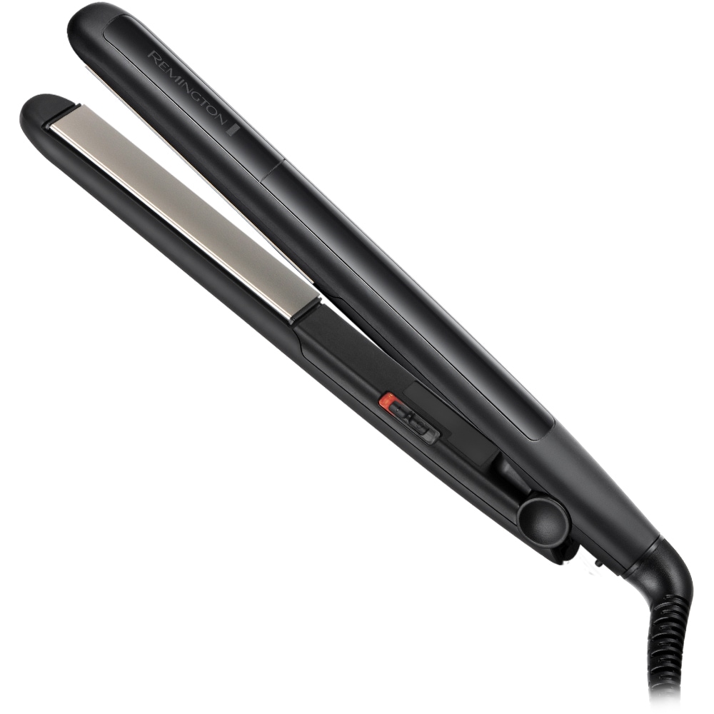 Placa de indreptat parul REMINGTON Straight S1370, 215 grade, LED, invelis ceramic, negru
