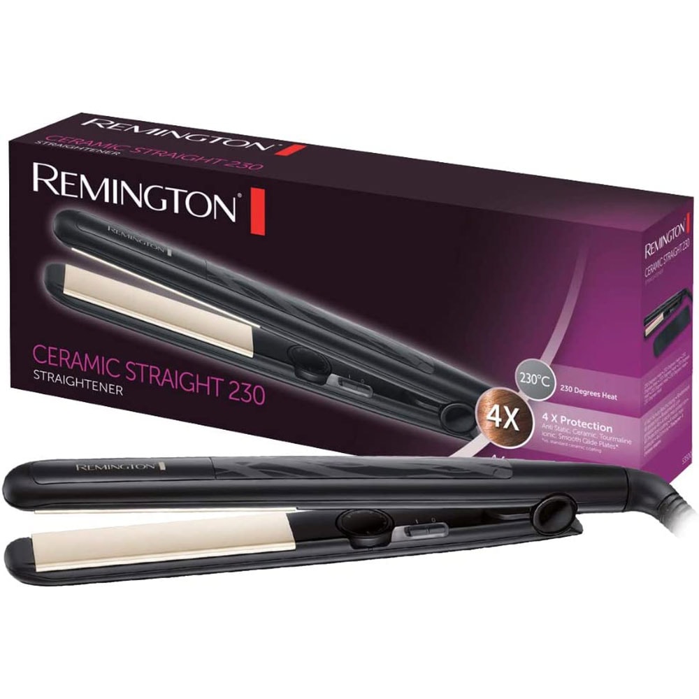 Placa de indreptat parul REMINGTON S3500, 230 grade, invelis ceramic, turmalina, negru