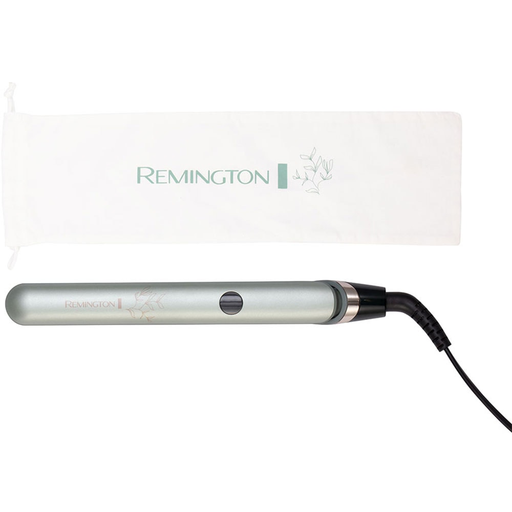 Placa de indreptat parul REMINGTON Botanicals S5860, 230 grade, LCD, invelis ceramic, verde fosforescent