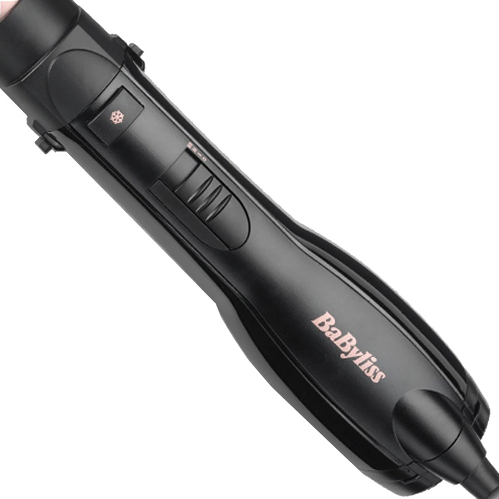 Perie cu aer cald BABYLISS AS122E Smooth Finish, 1200W, 3 trepte de temperatura, invelis ceramic, negru