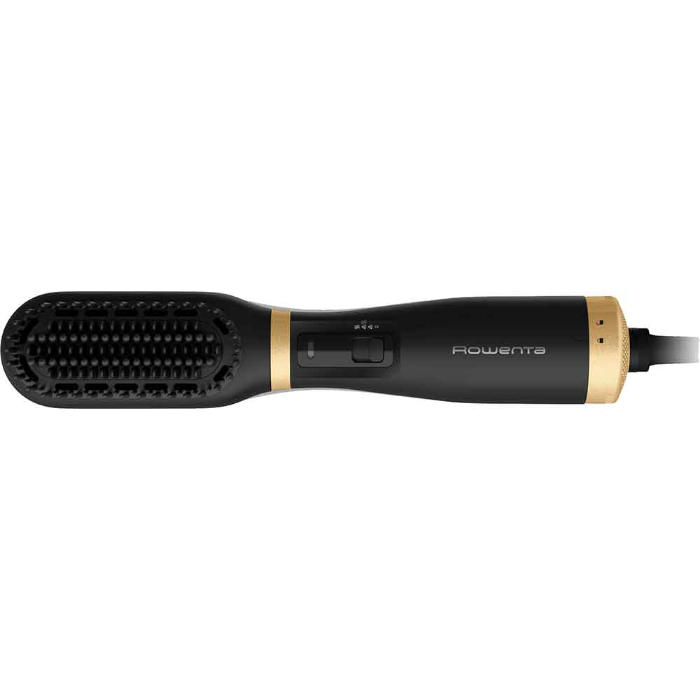 Perie cu aer cald ROWENTA Powerstraight UB5920F0, 500W, 3 trepte de temperatura, Invelis Ceramic, negru-auriu