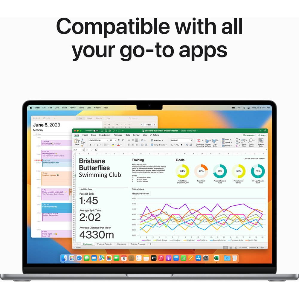 Laptop APPLE MacBook Air 15mqkp3ze/a, Apple M2, 15.3" Retina Display, 8GB, SSD 256GB, 10-core GPU, macOS Ventura, Space Gray, Tastatura layout INT