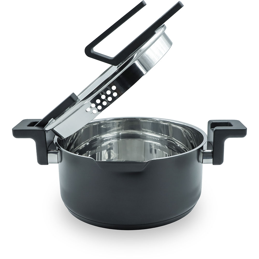 Oala MYRIA MC4023, 4.93l, 24cm, otel inoxidabil, negru