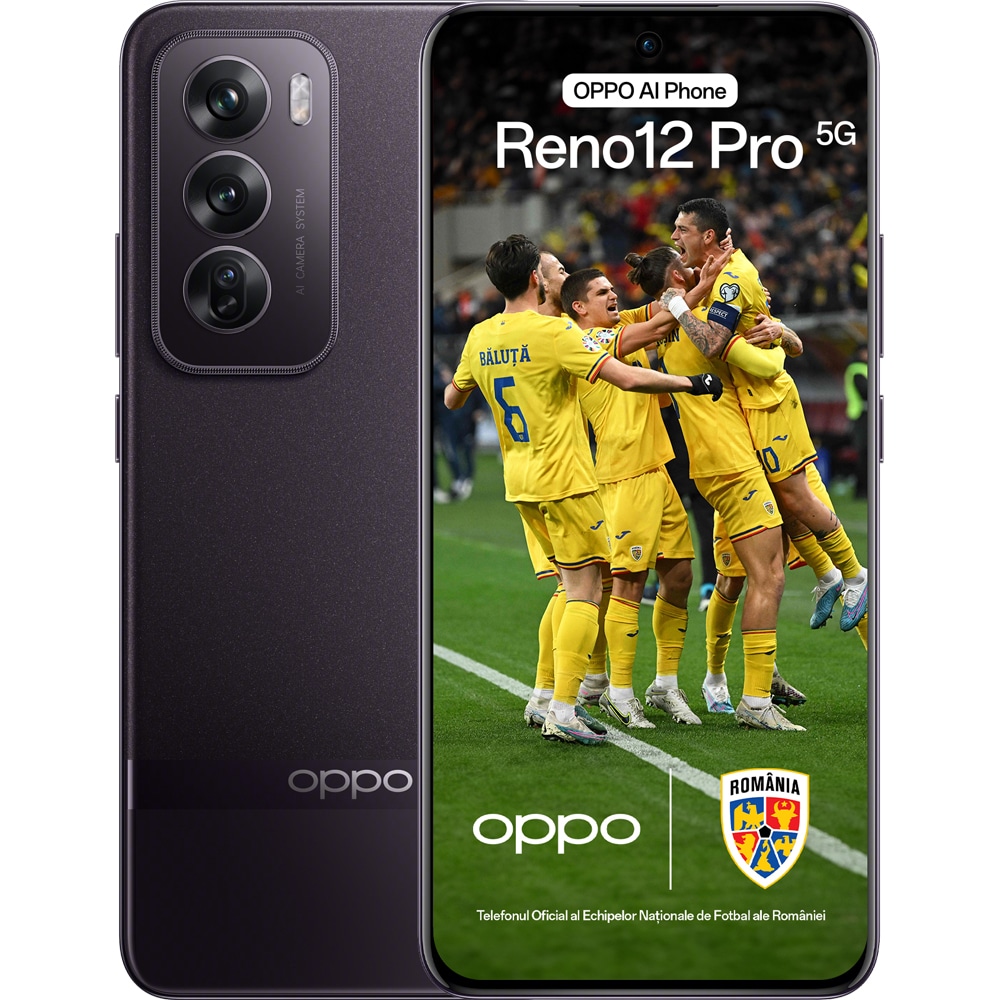 Telefon OPPO Reno12 Pro 5G, 512GB, 12GB RAM, Dual SIM, Nebula Black