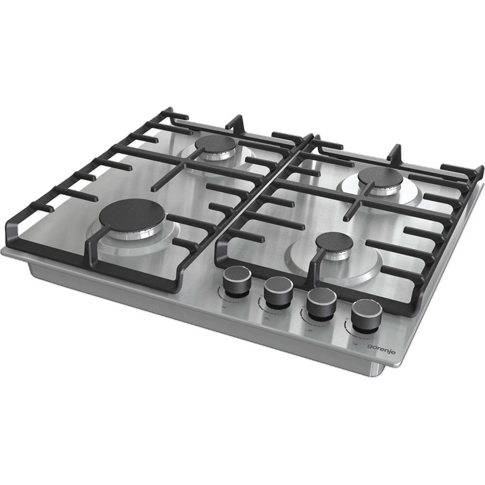 Set cuptor incorporabil GORENJE BO6735E02X, Electric, Autocuratare Aqua Clean, 77 l, Clasa A + Plita incorporabila G642ABX, Gaz, 4 arzatoare, inox