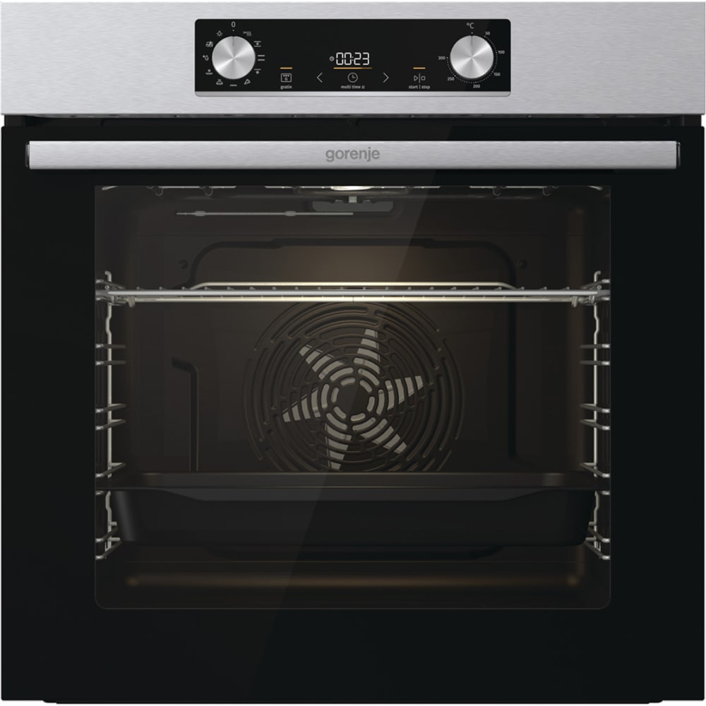 Set cuptor incorporabil GORENJE BO6735E02X, Electric, Autocuratare Aqua Clean, 77 l, Clasa A + Plita incorporabila G642ABX, Gaz, 4 arzatoare, inox