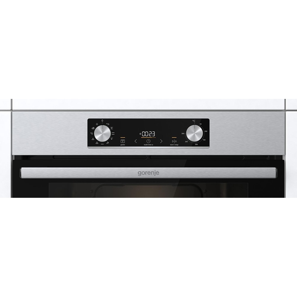 Set cuptor incorporabil GORENJE BO6735E02X, Electric, Autocuratare Aqua Clean, 77 l, Clasa A + Plita incorporabila G642ABX, Gaz, 4 arzatoare, inox