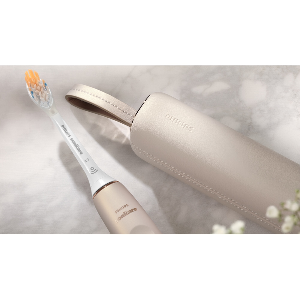 Periuta de dinti electrica PHILIPS Sonicare Prestige 9900 HX9992/11, 5 programe, 62000 miscari/min, 1 capat, Champagne