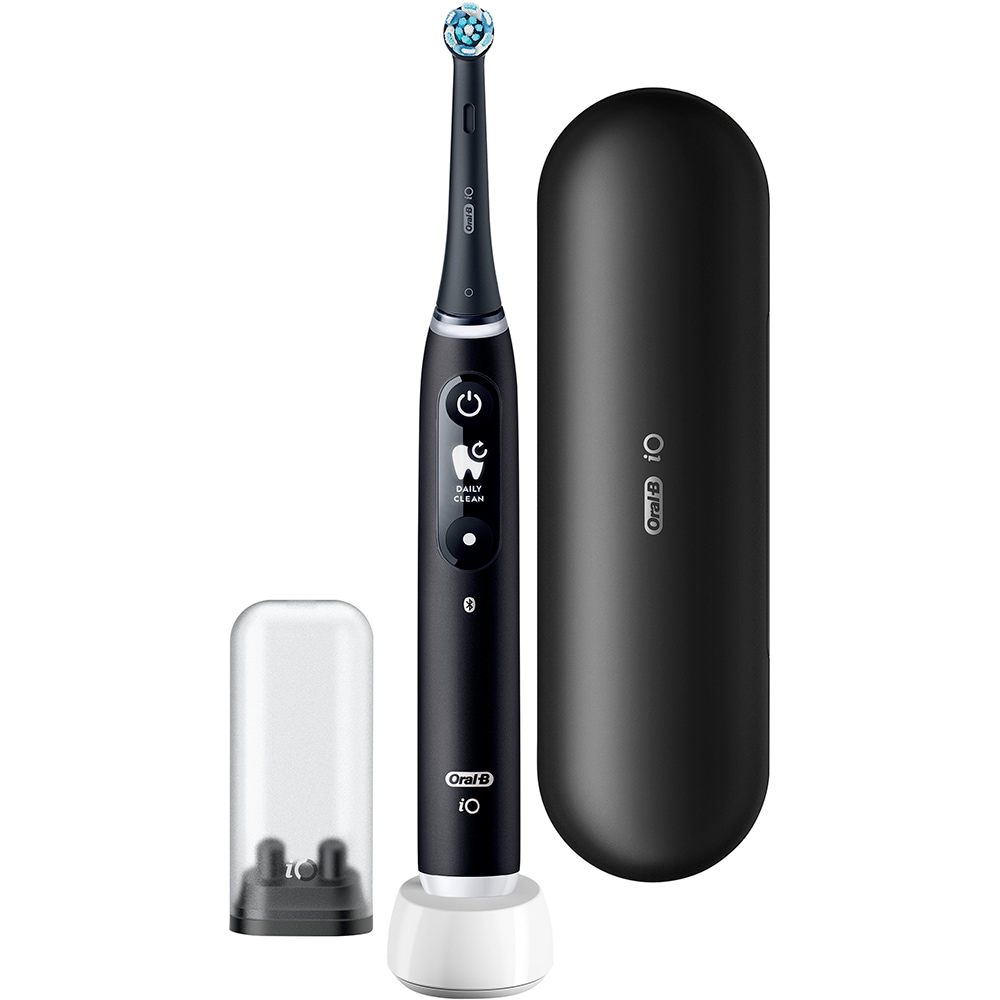 Periuta de dinti electrica ORAL-B iO6, Bluetooth, 8800 miscari/min, Curatare 3D, 5 programe, 1 capat, negru