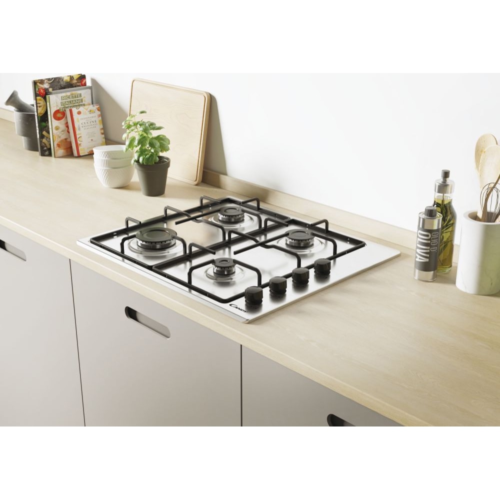 Plita incorporabila CANDY CHW6LBX, Gaz, 4 arzatoare, inox