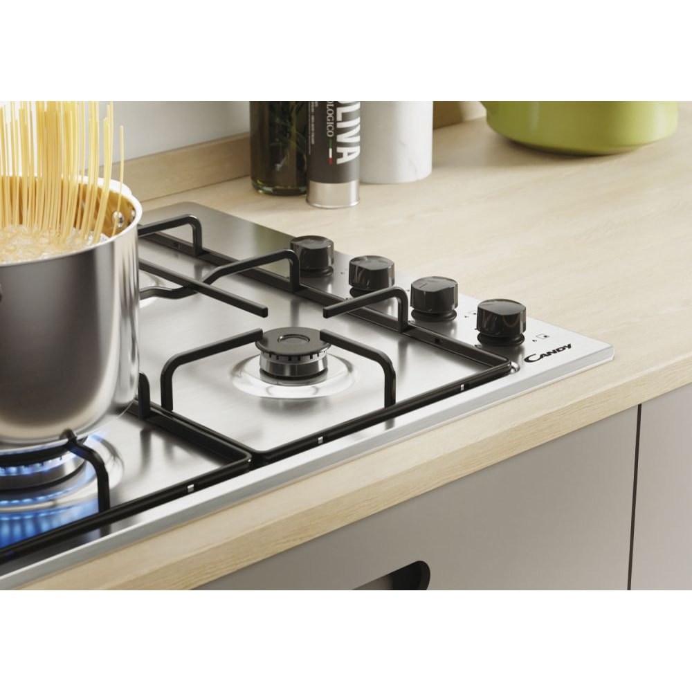 Plita incorporabila CANDY CHW6LBX, Gaz, 4 arzatoare, inox