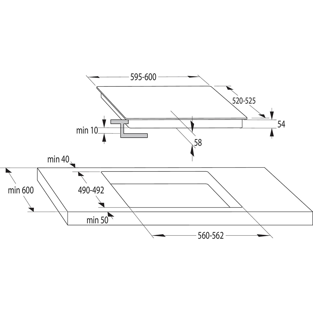 Plita incorporabila GORENJE GI6401BSC, Inductie, 4 arzatoare, Touch Control, negru