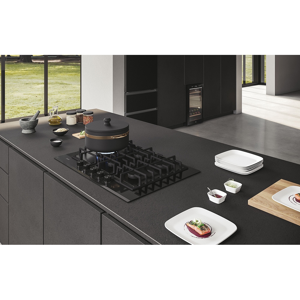 Plita incorporabila HAIER HAVG7WL4HB, Gaz, 5 arzatoare, Wok, negru