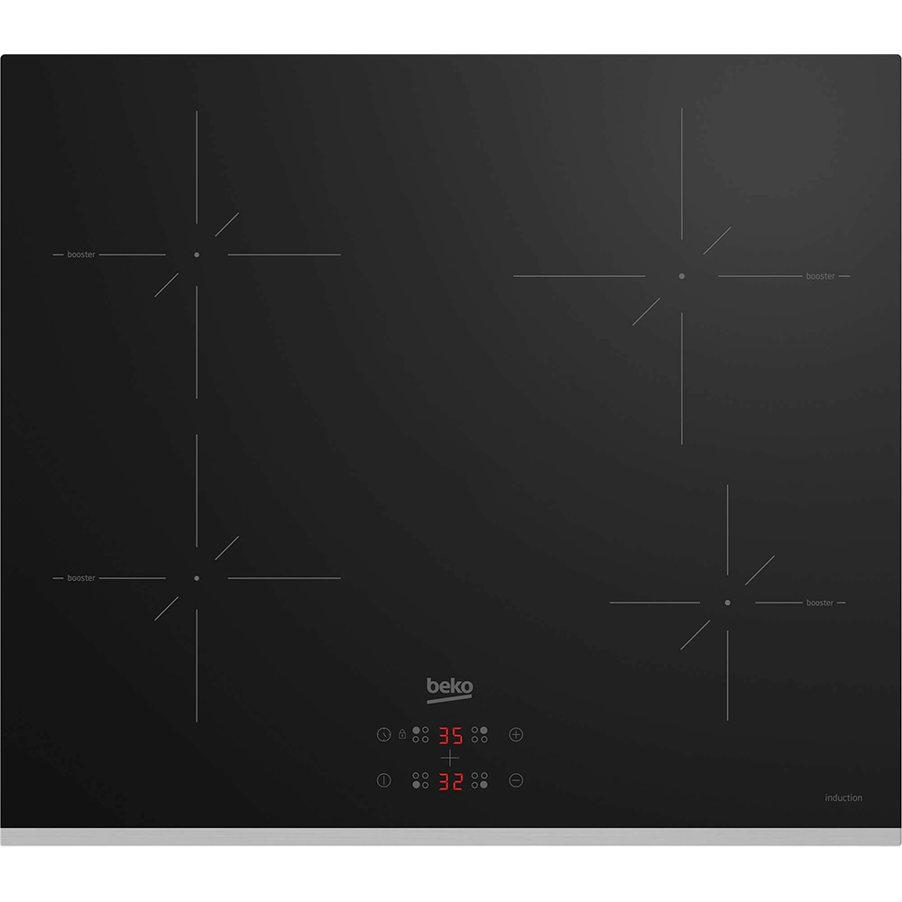 Plita incorporabila BEKO HII64401SMTX, inductie, 4 arzatoare, Touch Control, negru