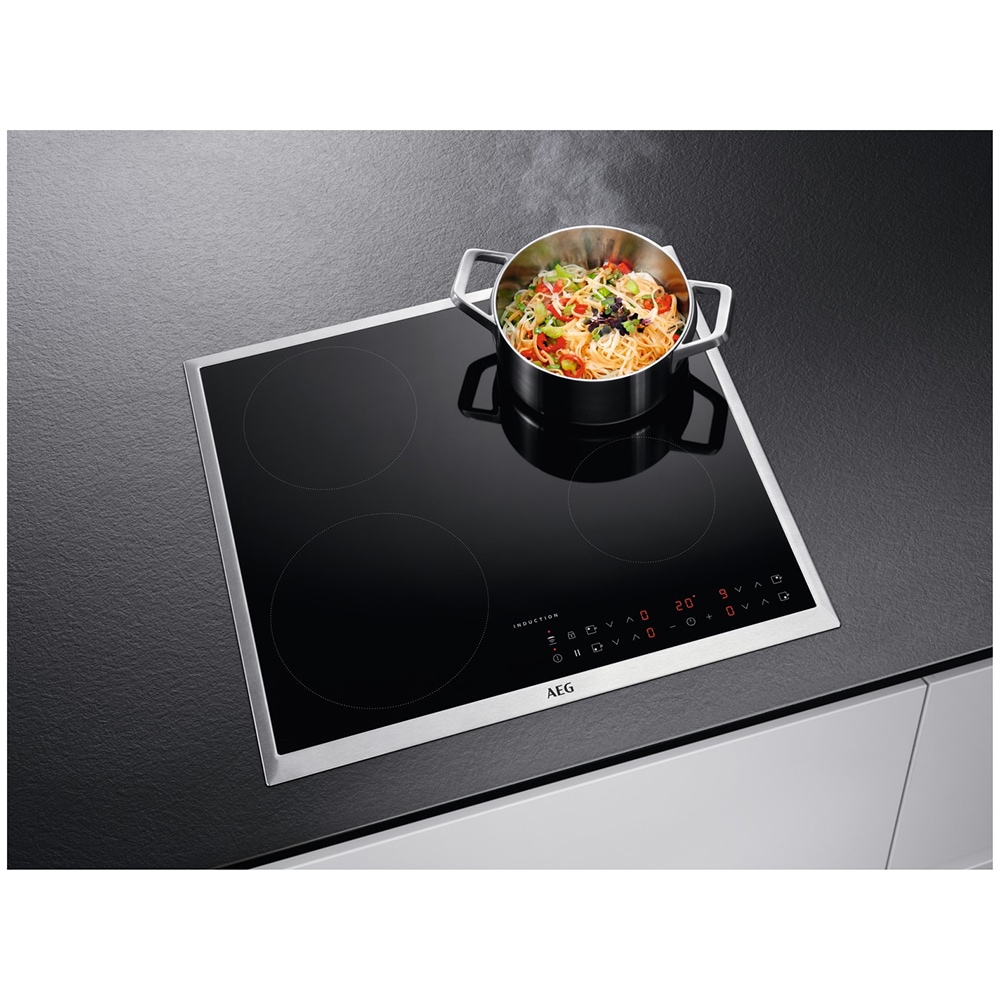 Plita incorporabila AEG IKB64301XB, Inductie, 4 arzatoare, Touch control, negru
