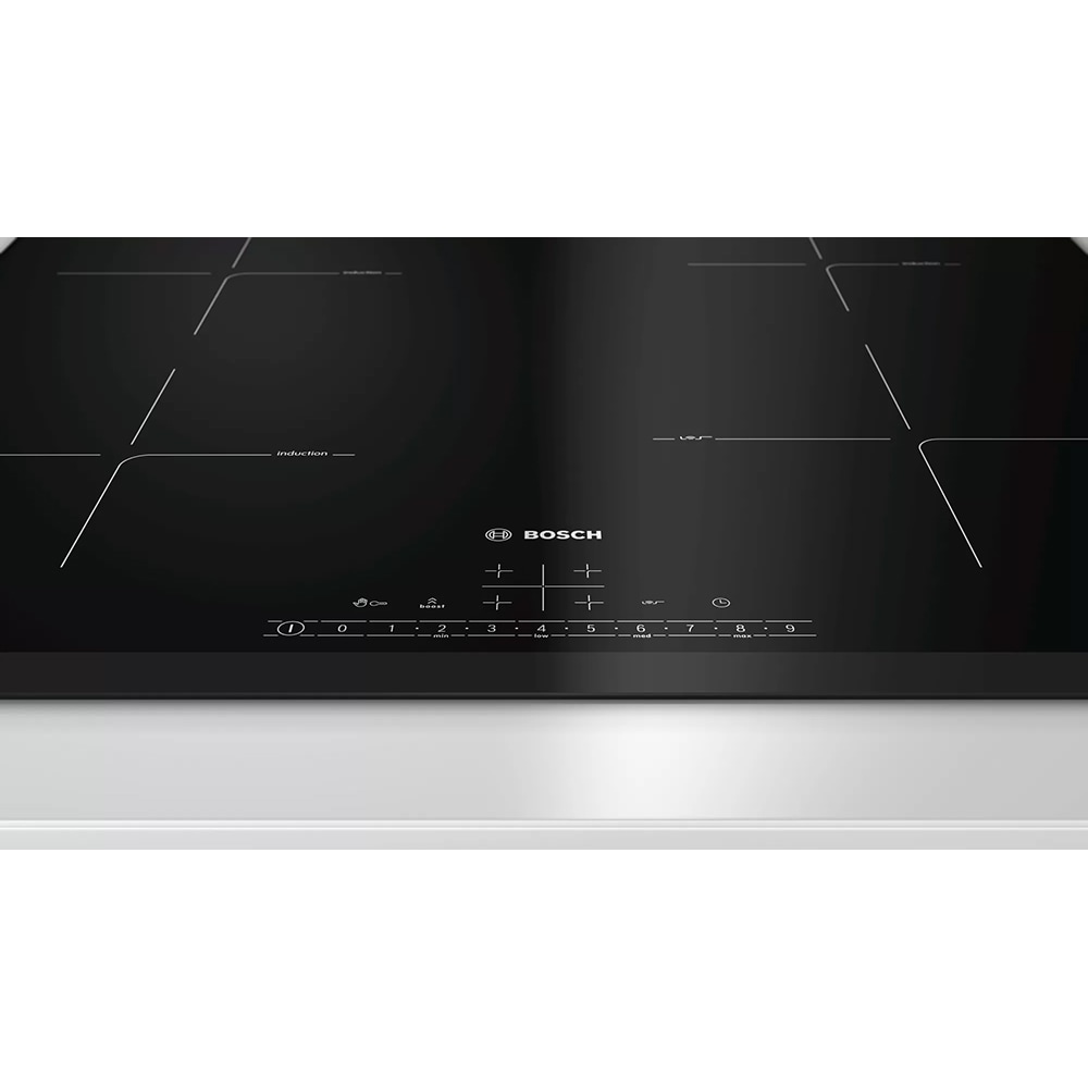 Plita incorporabila BOSCH PIE651FC1E, Inductie, 4 arzatoare, Touch Control, negru