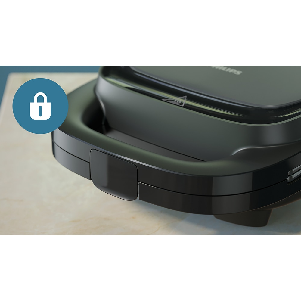 Aparat de facut waffe PHILIPS Seria 3000 HD2332/90, 750W, negru