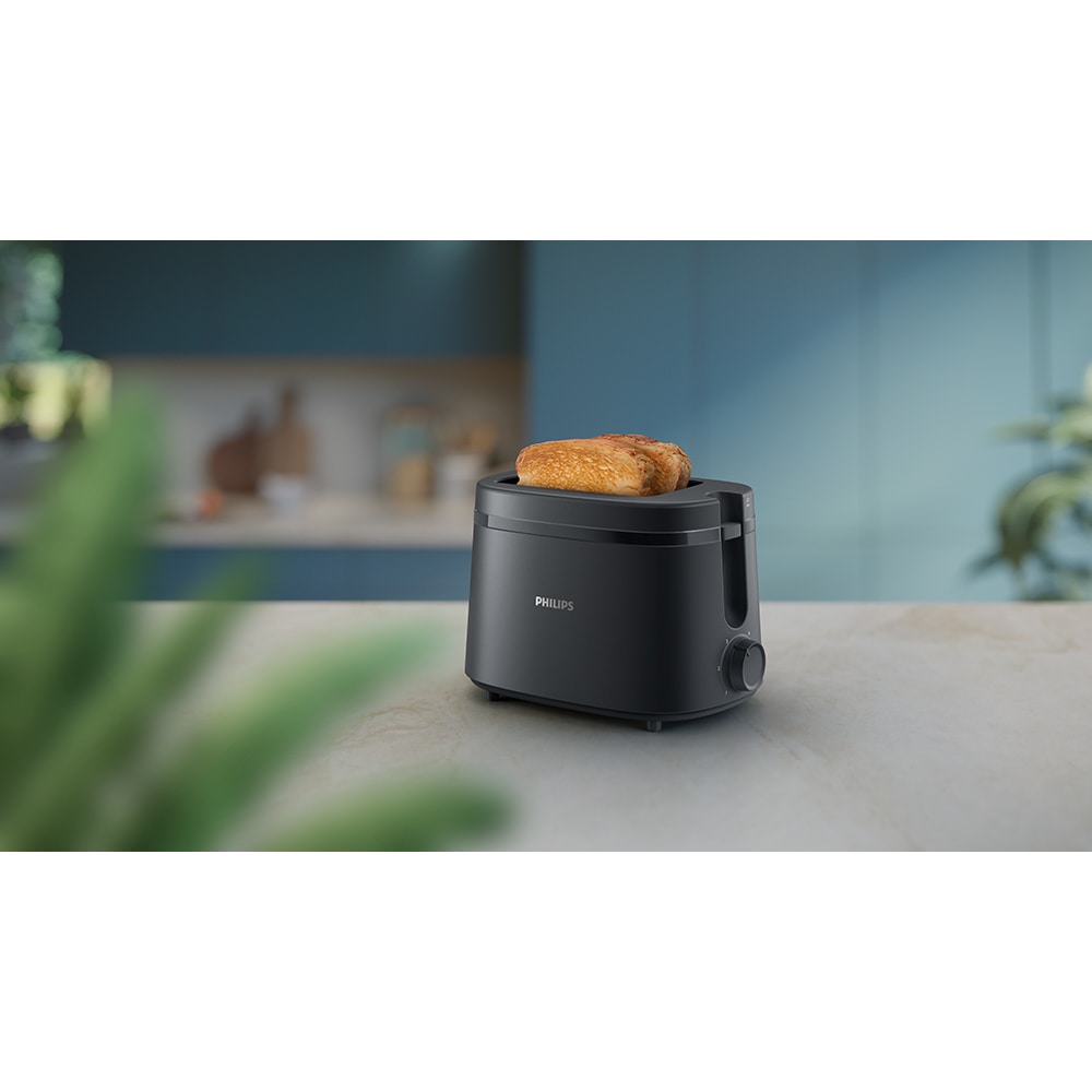 Prajitor de paine PHILIPS Essentials Collection HD2510/90, 2 felii, 1000W, negru