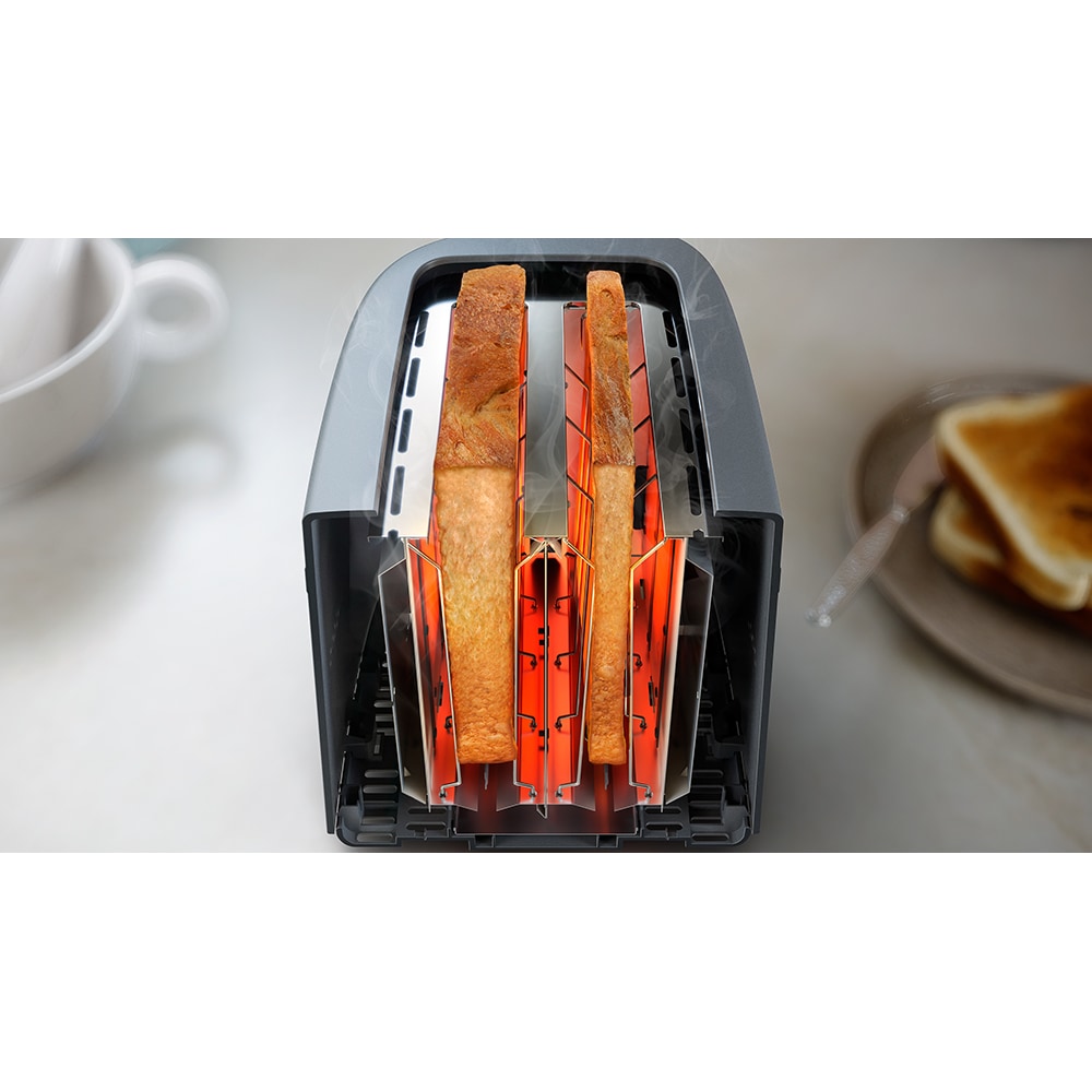 Prajitor de paine PHILIPS Essentials Collection HD2510/90, 2 felii, 1000W, negru