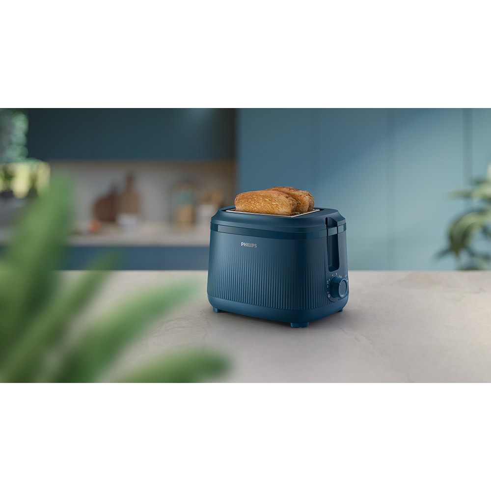 Prajitor de paine PHILIPS Seria 3000 HD2511/70, 2 felii, 900W, albastru inchis