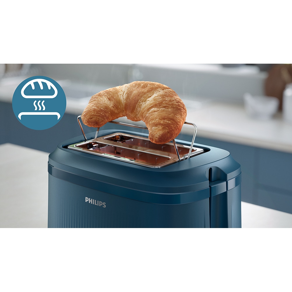 Prajitor de paine PHILIPS Seria 3000 HD2511/70, 2 felii, 900W, albastru inchis