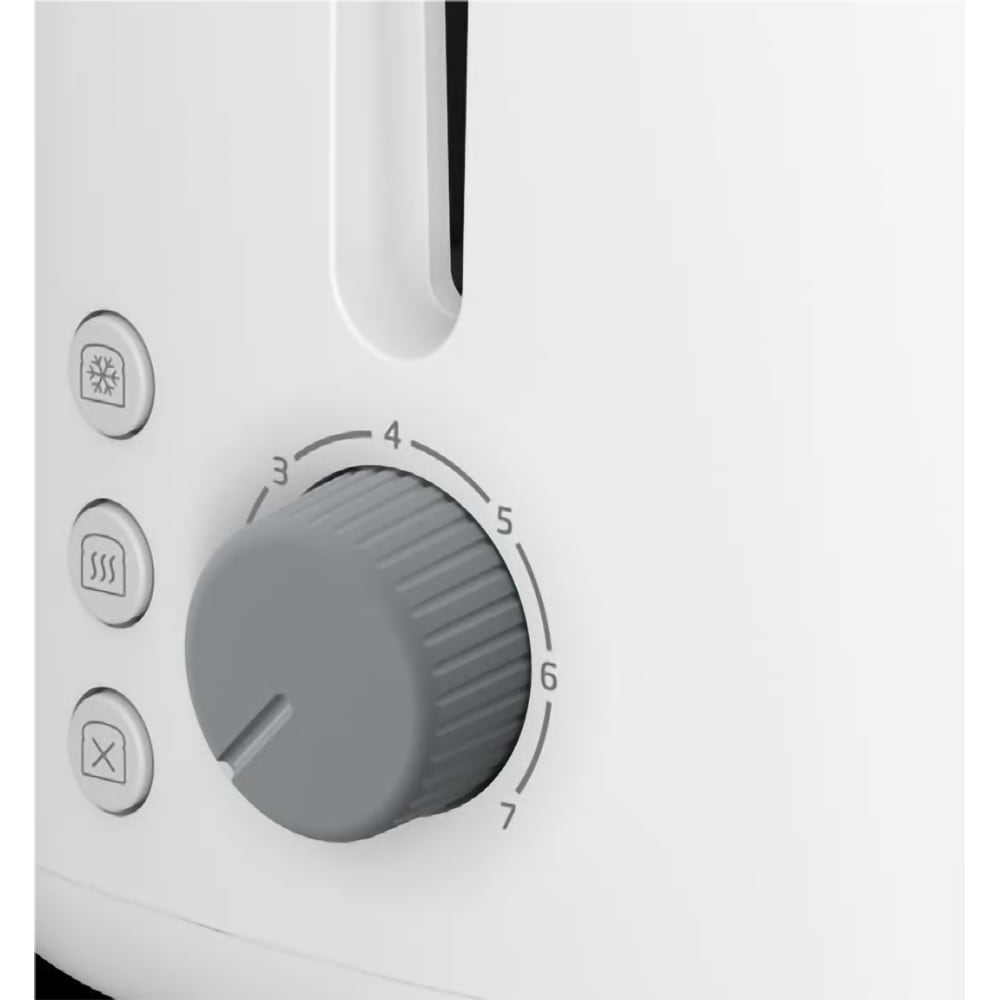 Prajitor de paine BEKO TAM4220W, 2 felii, 800W, alb-gri