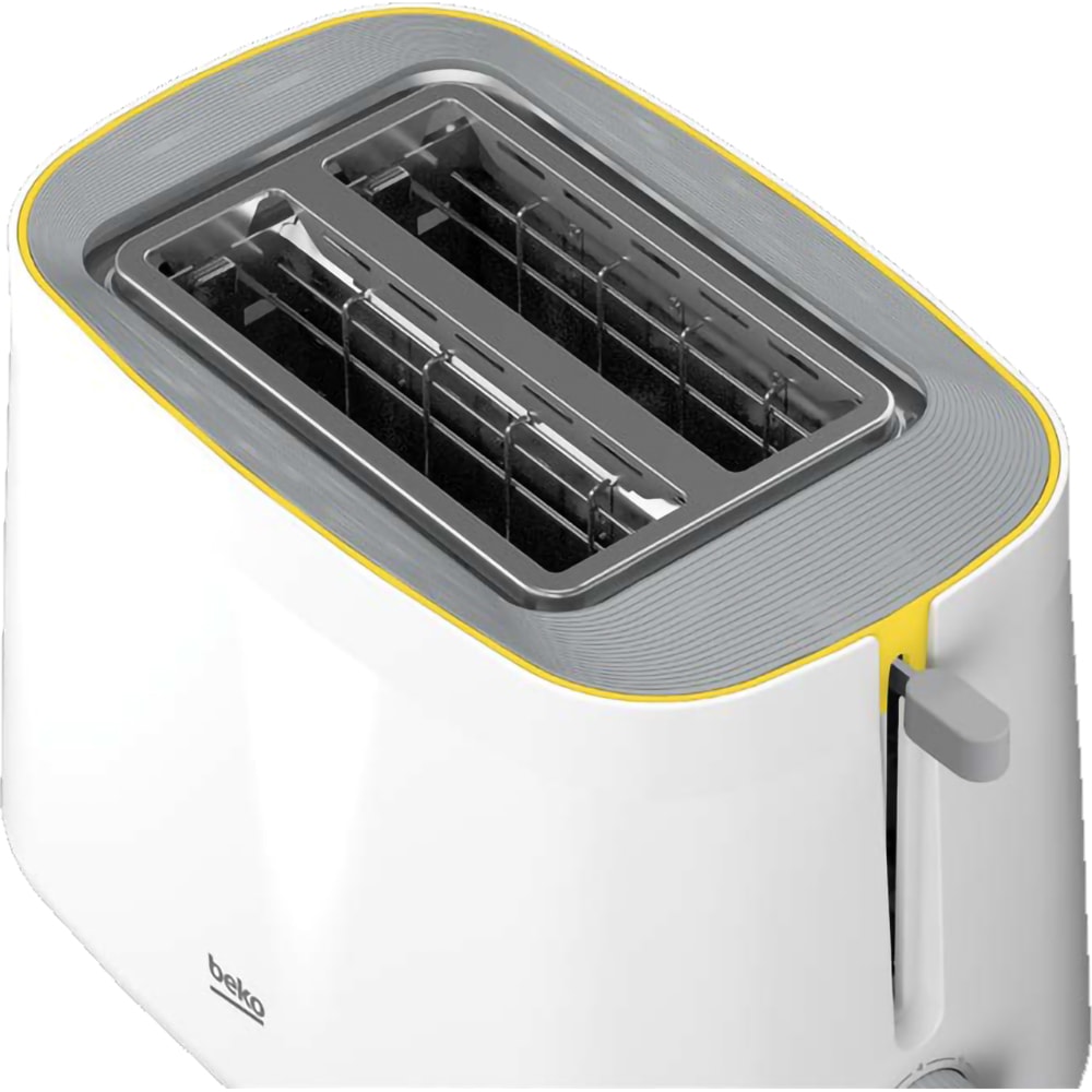 Prajitor de paine BEKO TAM4220W, 2 felii, 800W, alb-gri