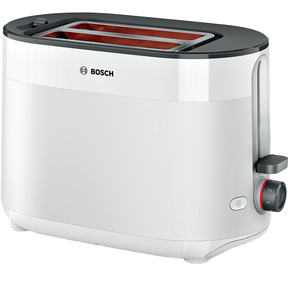 Prajitor de paine BOSCH MyMoment TAT2M121, 2 felii, 950W, alb-negru