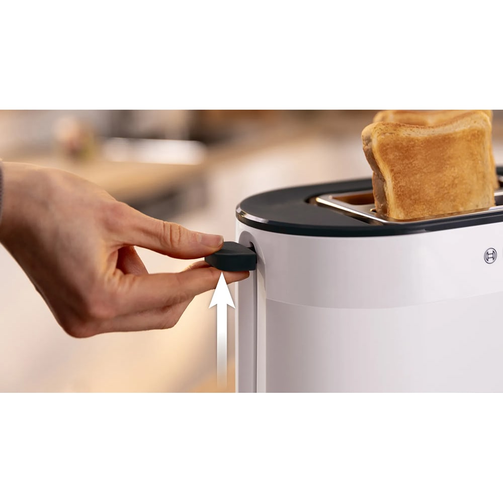 Prajitor de paine BOSCH MyMoment TAT2M121, 2 felii, 950W, alb-negru