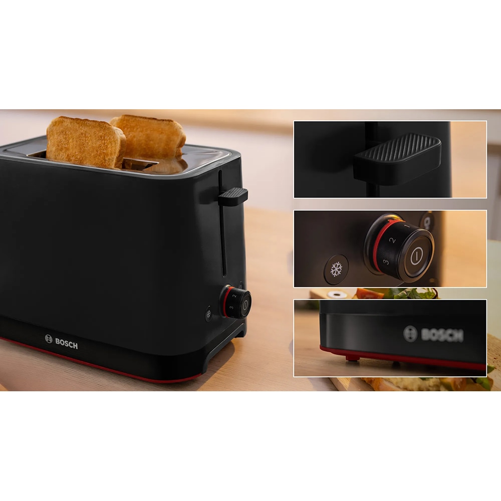 Prajitor de paine BOSCH MyMoment TAT3M123, 2 felii, 950W, negru